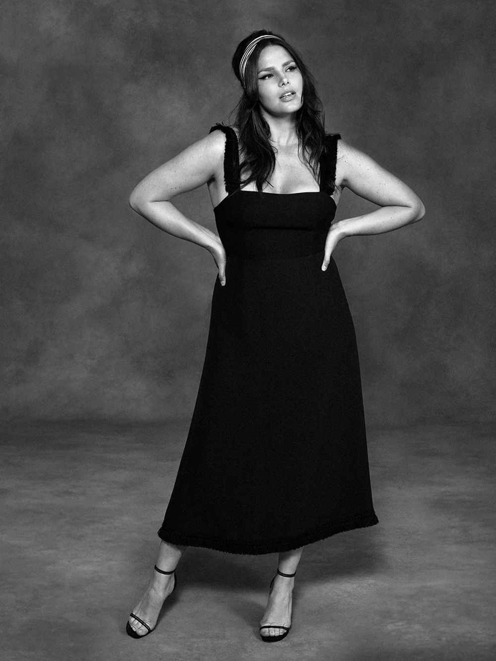 La Ligne • La Frange Dress black midi fringe strap cut out back minimalist - Picture 4 of 15